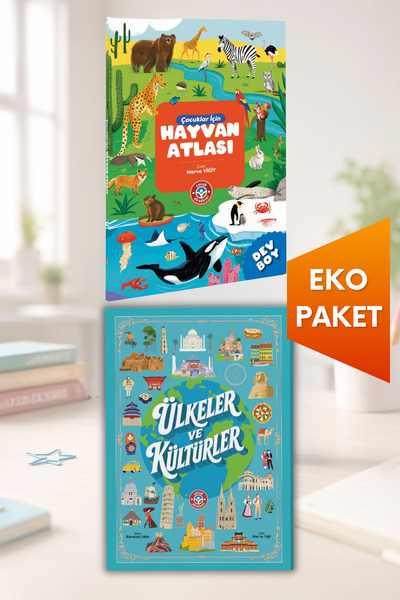 Çocuk Akademi Çocuklar İçın Hayvan Atlası - Ülkeler Ve Kültürler Eko Paket