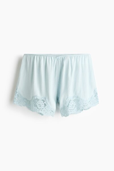 H&M Dantel Şeritli Pijama Şortu