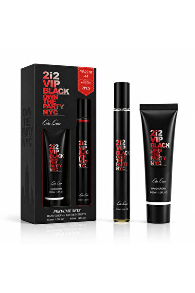 Lea Luis Set cadou pentru bărbați 212 VIP BLACK OWN THE PARTY NYC, Apă de toa...
