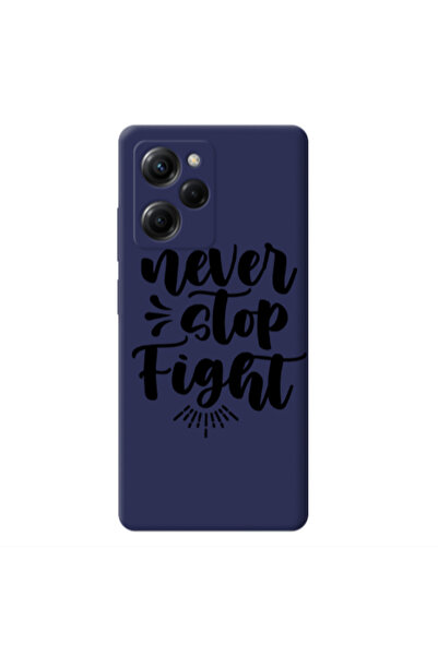 Other Xiaomi Poco X5 Pro Never stop fight Dark blue Colored Silicone TPU Θήκη