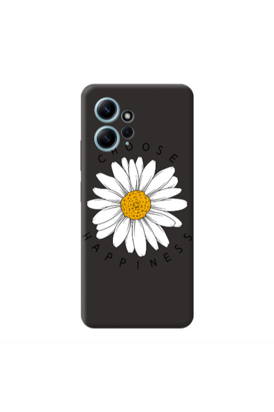 Other Xiaomi Redmi Note 12 4G Chose Happines Black Colored Silicone TPU Θήκη