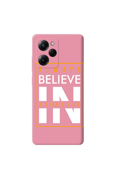 Other Xiaomi Poco X5 Pro Always Belive Pink Colored Silicone TPU Θήκη