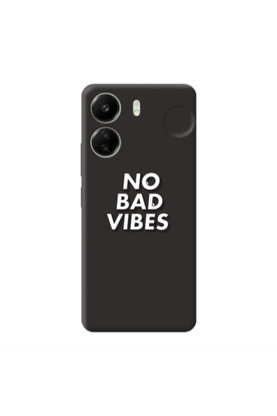 Other Xiaomi Redmi 13C No bad vibes Black Colored Silicone TPU Θήκη