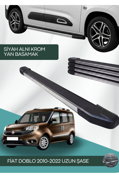 Yerli FİAT DOBLO 2010-2022 MODEL UZUN ŞASE MODEL ALÜMİNYUM ARAÇ YAN BASAMAK