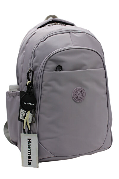 Harmela Unisex Water Resistant Fabric Daily Backpack Lavender Color School Ba...