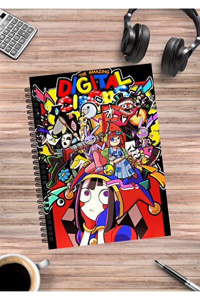 mertfigur The Amazing Digital Circus Anime Spiral Notebook A5 (50 Sheets)