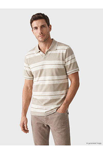 LC Waikiki I Devrik Roba Yaka Striped Piqué Men's T-Shirt from Freezen Store
