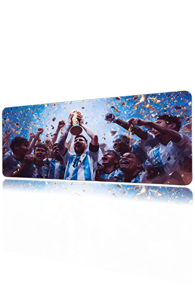 Halura Messi Dünya Kupası 40x90 Desenli Dijital Baskılı Oyuncu Mousepad XXL K...