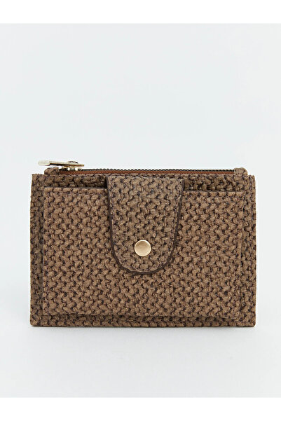 LC Waikiki Brown Textured Women's Wallet