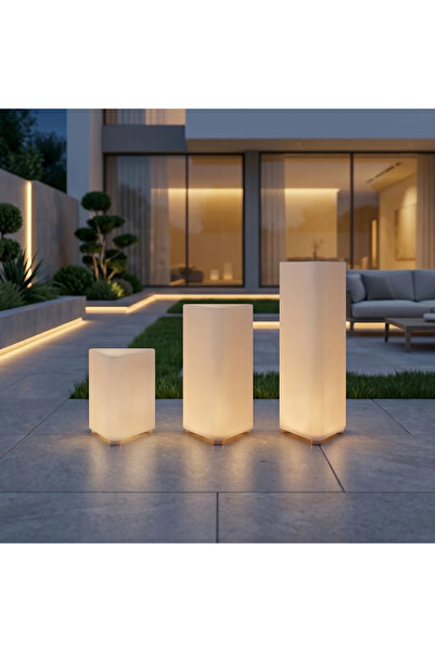 MYASEM STORE 3-Piece Led Triangle Corner Light Set Geometric Design for Inter...