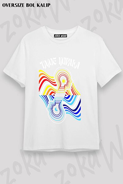 ZOKAWEAR تي شيرت مطبوع بتصميم فضفاض للجنسين من Tame Impala v9