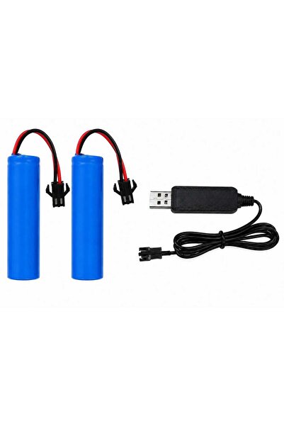 MAMSHOP 2 ADET Uzaktan Kumandalı araba pili 3.7V 900 mah 14500 Li-Ion Siyah S...