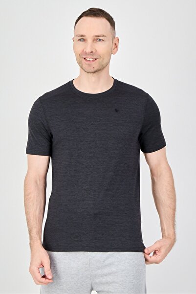 motion Men Sportswear Fit Short Sleeve Training T-Shirt, Dark Grey