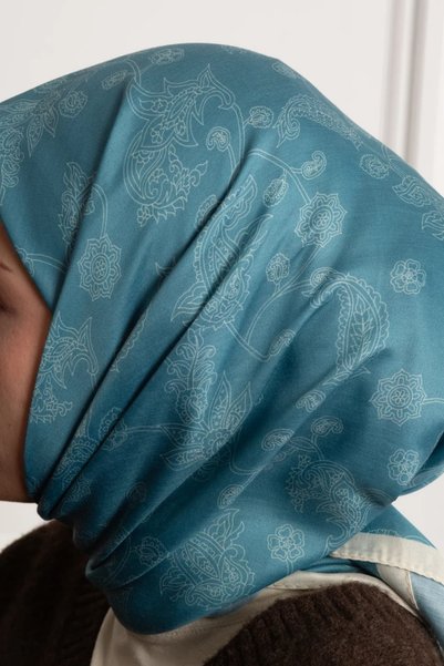 Emare وشاح ناعم منقوش بنمط الليلك - EMX-00164
