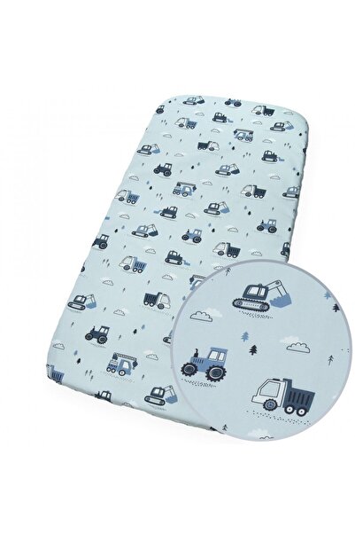 Kersten Cearceaf cu banda elastica pentru pat copii Kerstin Tractors, 100% bu...