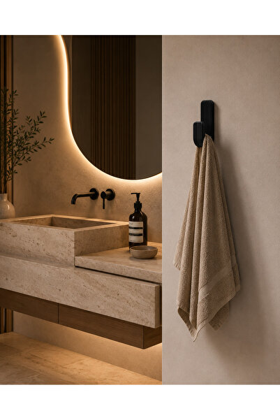 RMR Premium Yapışkanlı Duvar Askılığı Delmesiz Havlu Askısı Banyo Mutfak Antr...