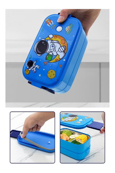 TAPIT 1100ml Lunch box for kids Stainless Steel Bento Box Adult Child 2 Layer...