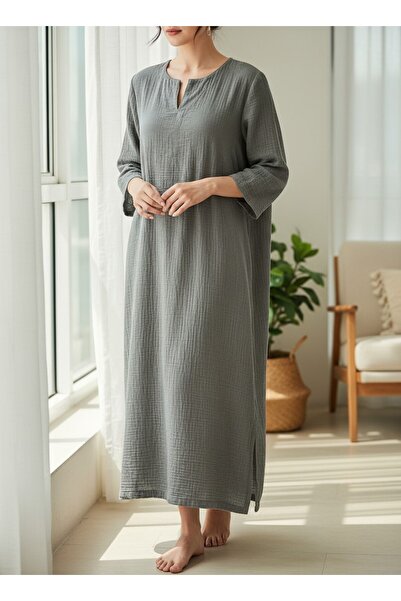 CESSTORE Women's 100% Cotton Double Layer Muslin Dress Comfortable Fit Standa...
