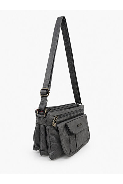 Sanmorris Women's Soft Textured 7-Compartment Crossbody Shoulder Bag
