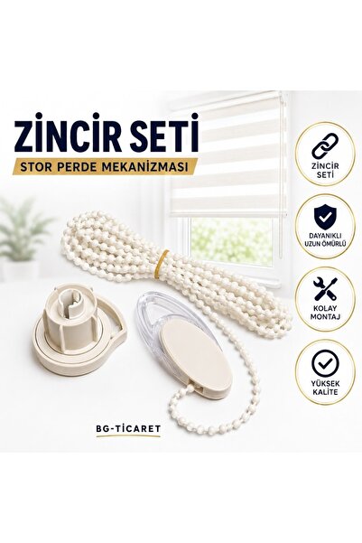 bgvibe Takmatik Stor Perde Mekanizması Zincir Takımı Set Zebra Perde Mekanizması