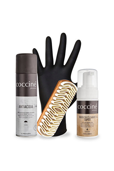 Coccine Kit de curatare pentru piele intoarsa si nubuc, Coccine, 4 in 1, spum...