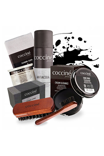 Coccine Set de ingrijire a incaltamintei, Coccine, Set mare 8 in 1, Negru, 8 ...
