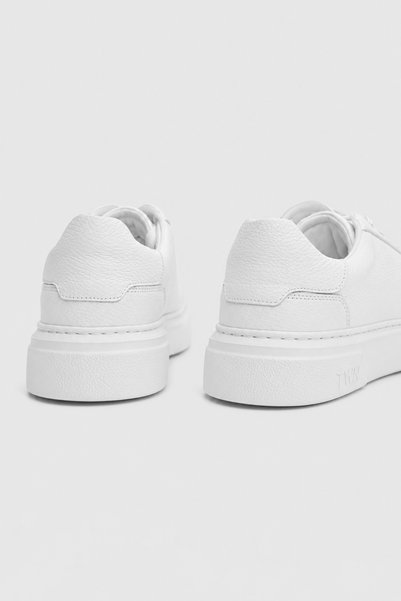 Twn White Thick White Sole Lace-Up Sneaker Shoes