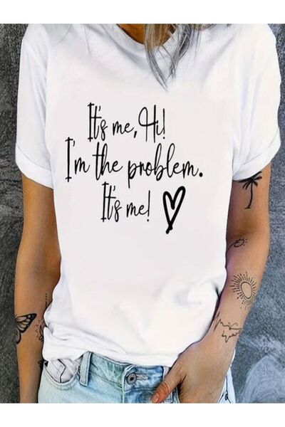 vorena White Printed Women's T-Shirt