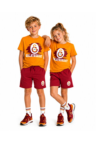 Galatasaray New Season Licensed Children's Premium Summer Shorts Set
