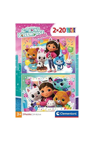 CLEMENTONI Παζλ Supe Color Gabby's Dollhouse 2 x 20 τεμάχια