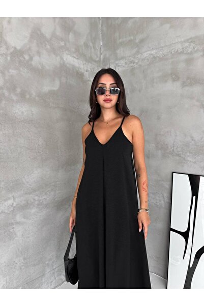 Bella Breeze Rochie maxi cu decolteu în V și bretele, croială lejeră