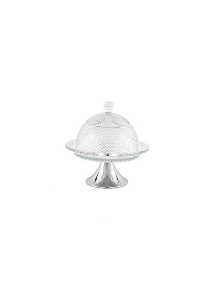 Mikasa Moor Silver Ayak Kapaklı Cam Kek Fanusu 20cm