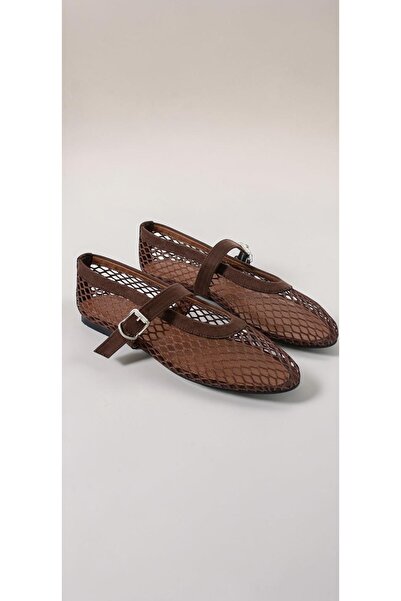 runa shoes Suede Mesh Ballet Flats