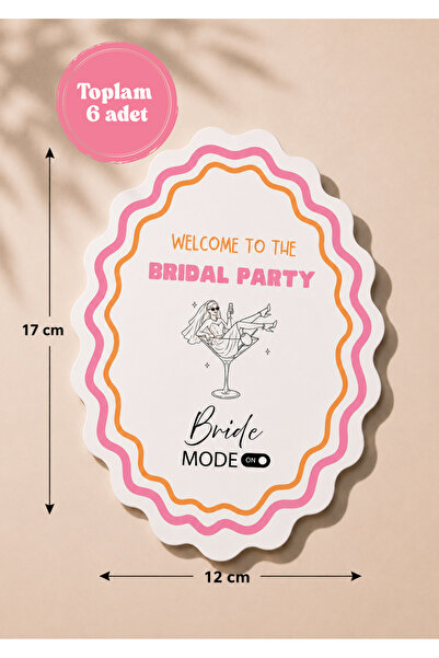 Funzee Bride Mode On Özel Kesimli Masa Kartı | Bekarlığa Veda & Bridal Party ...