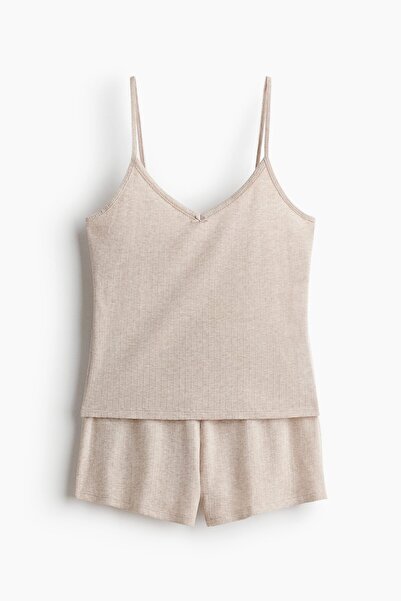 H&M Delik Desenli Jarse Pijama Takımı