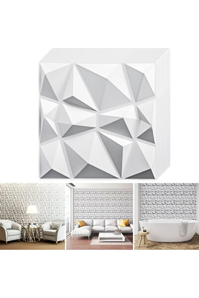 GGEROU 3D Wall Panels,Decorative 3D Wall Panels in Diamond Design,3D Textured...