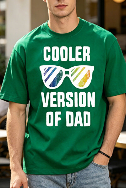 Fleck تيشيرتات كاجوال للرجال بتصميم مطبوع عليه عبارة "Cooler Version Of Dad W...