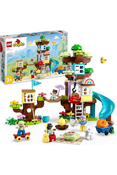 LEGO 10993 دوبلو 3 في 1 بيت الشجرة، لعبة بناء للأطفال من عمر 3 سنوات فأكثر مع...