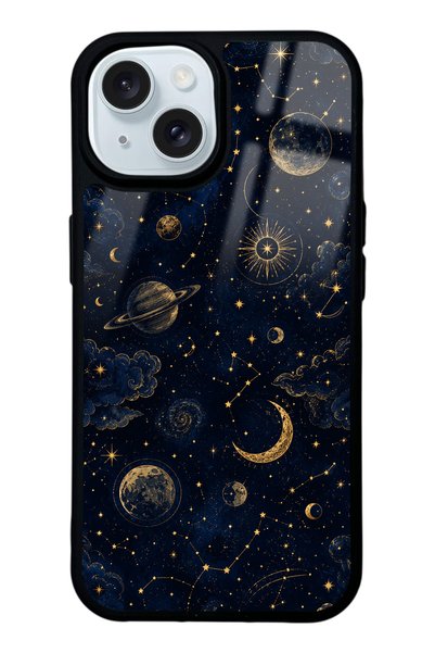 Spoyi iPhone 15 Celestial Night Design Glossy Phone Case