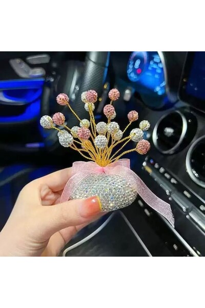 OEM Decorațiune auto cu cristale, buchet norocos, suport pentru bord, antider...