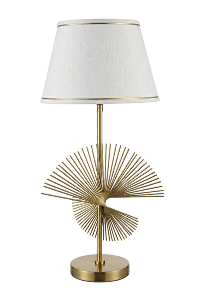 LUMINZO Lapas Gold Luxury Series White Headboard Design Metal Lampshade Premi...