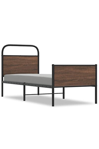 vidaxl Cadru de pat fără saltea 80x200cm Stejar maro lemn prelucrat