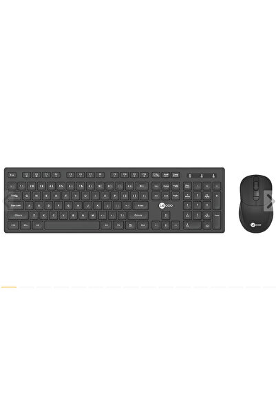 LENOVO LECOO Türkçe Q Kablosuz Siyah Klavye/Mouse Set KW201