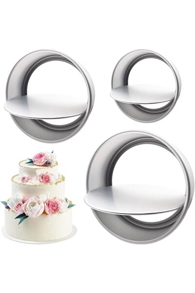 The Bros Round Cake Pans Set with Removable Bottom, Aluminum Alloy, Non-Stick...