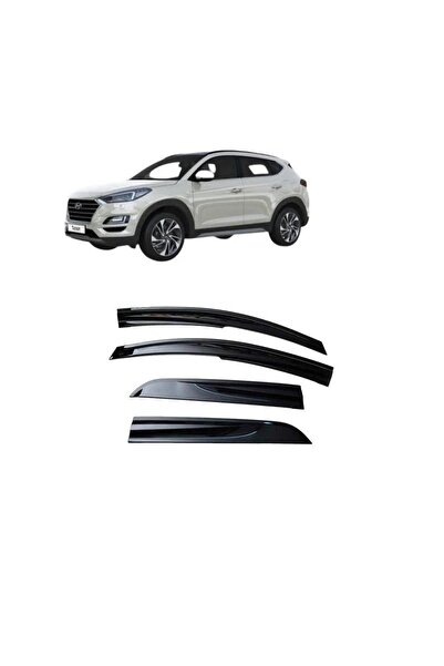 ENGAKSESUAR Hyundai Tucson Parlak Siyah Mügen Cam Rüzgarlığı Hyundai Tucson Tüm Kasalar 4 Lü Set
