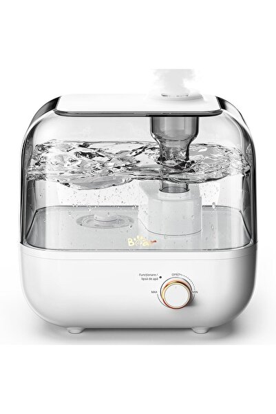 BEAR Umidificator de Aer, BEAR, 5L, Ultrasilentios 28dB, Tava Aromaterapie, Alb
