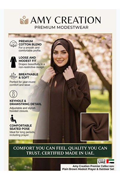 AMYAE One Piece Islamic Prayer with Long Sleeve Hoodi Style - Prayer Clothes ...