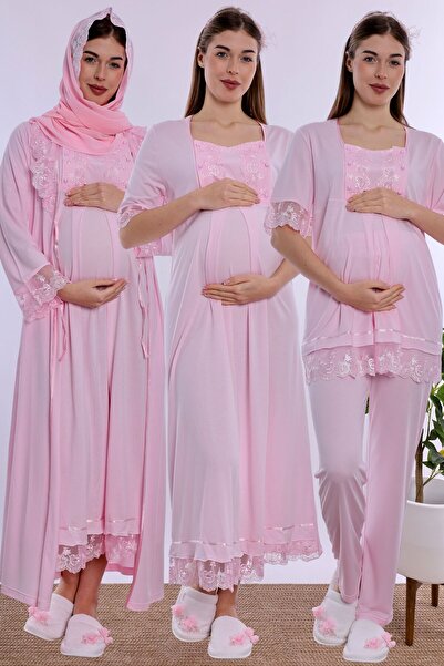 ByLohusa Pregnant and Postpartum Maternity Set with Hijab and Breastfeeding F...