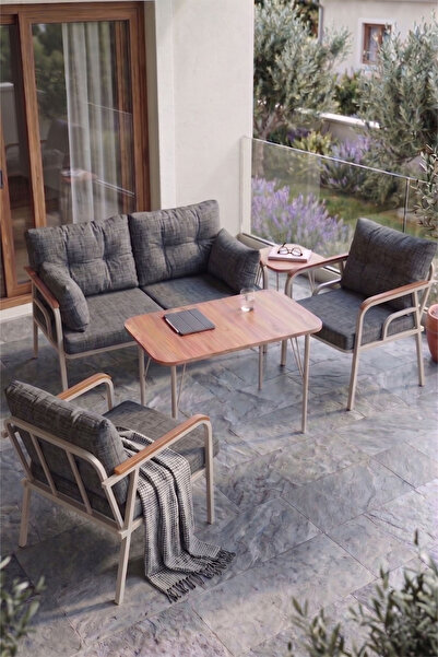 Canisa Ekon Serisi 1. Sınf 2+1+1 ve 1 Adet Orta Sehpa 2 Yastıklı Cappucino İs...