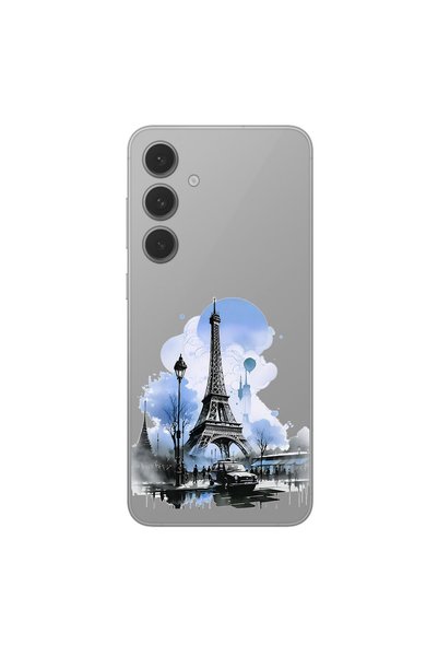 PPKin Samsung Galaxy S25 Fe Compatible Paris 2 Design Transparent Case